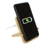 Bamboo 10W Wireless Charger with Phone Holder - 2