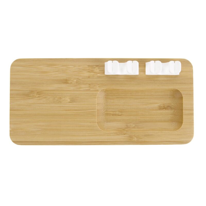 Bamboo 10W Wireless Charging Pad with Cable Organizer - 6