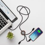 Bamboo 5-in-1 Charging Cable with Light-Up Logo - 1