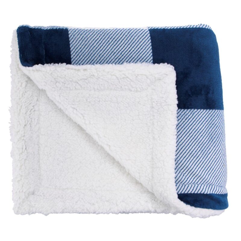 Microfiber Plaid Sherpa Blanket - 2