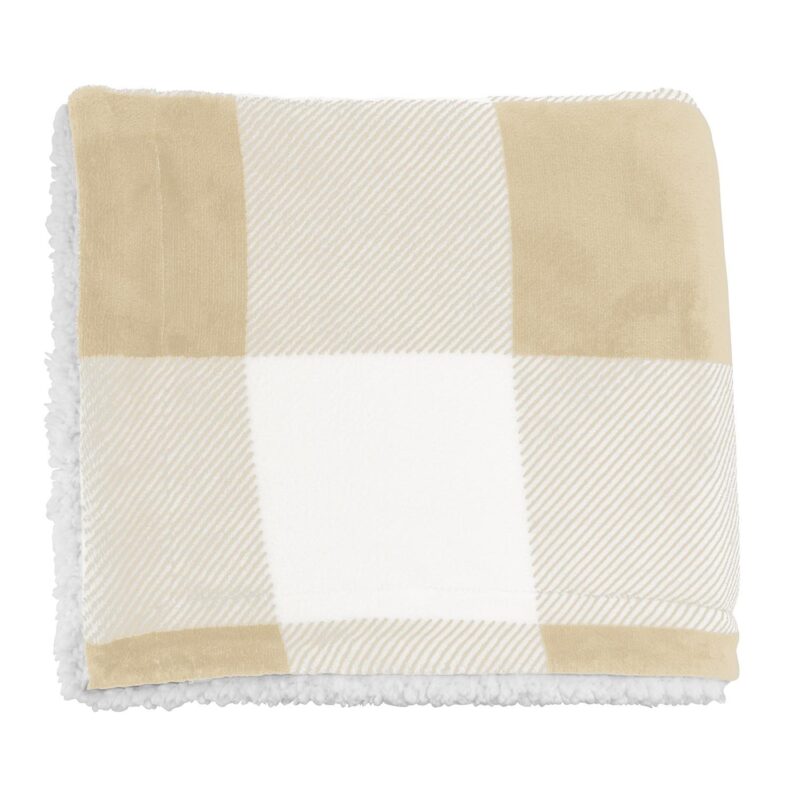 Microfiber Plaid Sherpa Blanket - 4