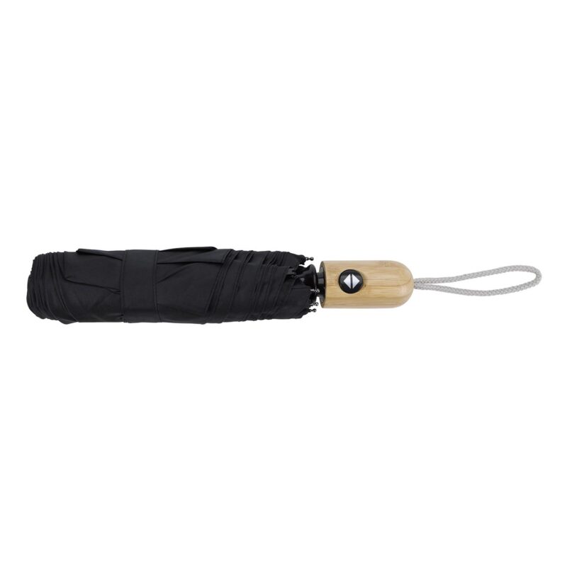 Shed Rain™ 42" RPET Bamboo-Handled Auto-Open/Close Compact Umbrella - 2