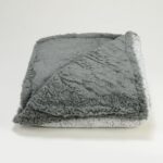 Sherpa-Backed Heathered Blanket - 1