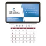Triumph® Calendars Press-N-Stick Business Card Holder (No Imprint) With Calendar Pad - 1