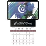 Triumph® Calendars Press-N-Stick Business Card Holder With Imprint And Calendar Pad - 3