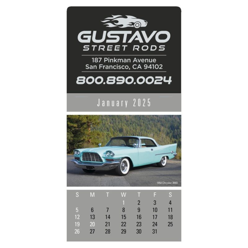 Triumph® Calendars Press-N-Stick Cruisin' Cars Calendar - 2