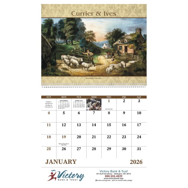 Good Value™ Currier & Ives - Spiral Calendar - 3