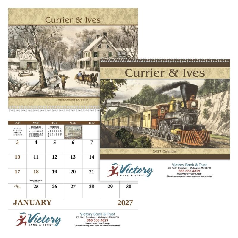 Good Value™ Currier & Ives - Spiral Calendar