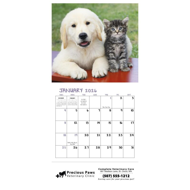Good Value™ Puppies & Kittens - Mini Calendar - 3