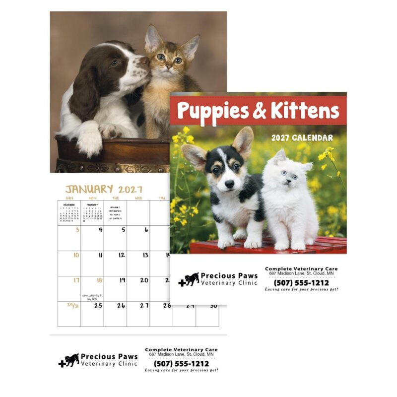 Good Value™ Puppies & Kittens - Mini Calendar