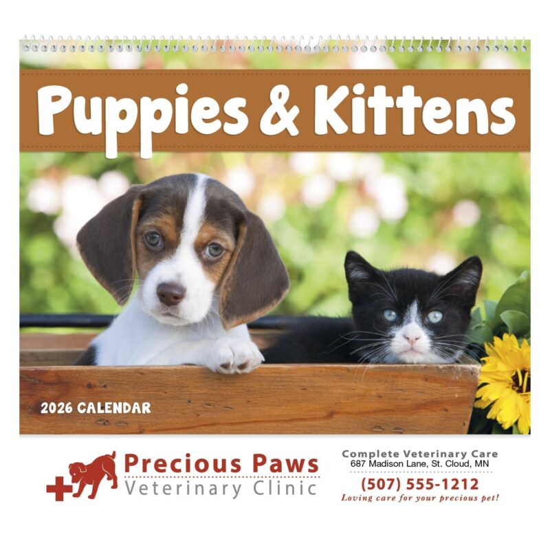 Good Value™ Puppies & Kittens - Spiral Calendar - 2