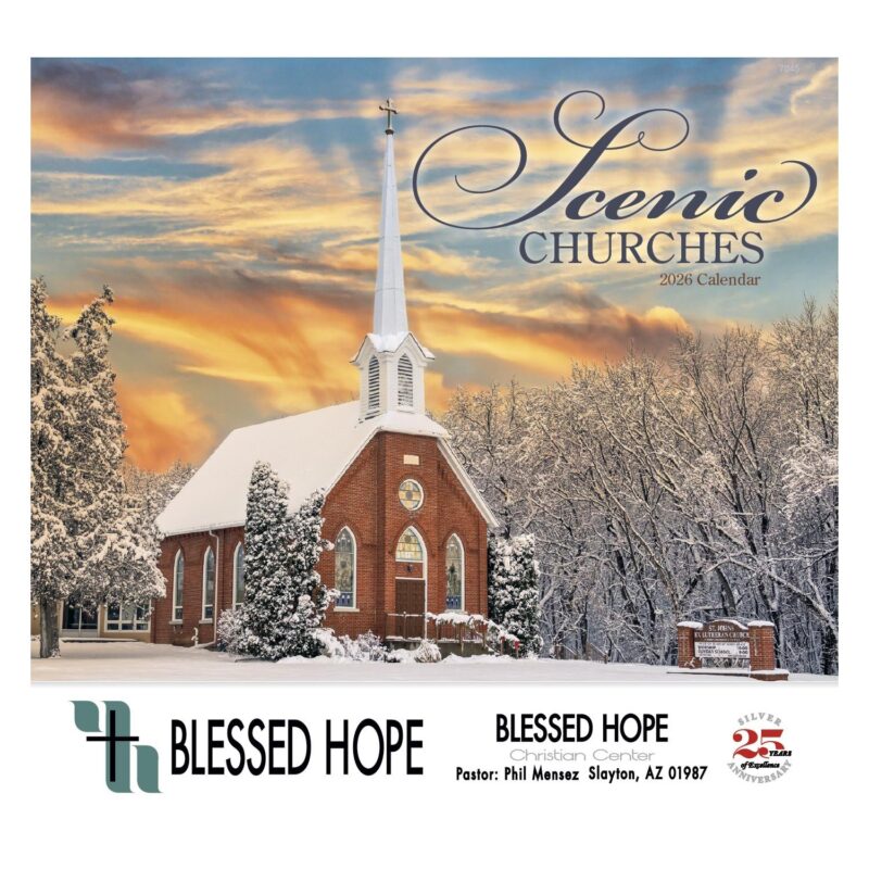 Good Value™ Scenic Churches - Stapled Calendar - 2