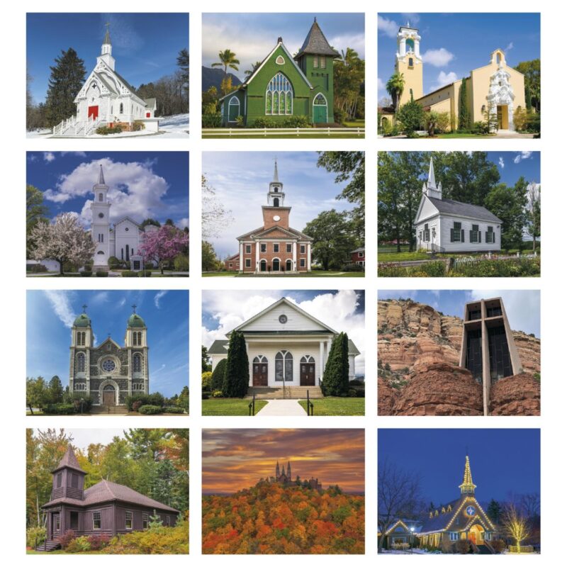 Good Value™ Scenic Churches - Stapled Calendar - 7