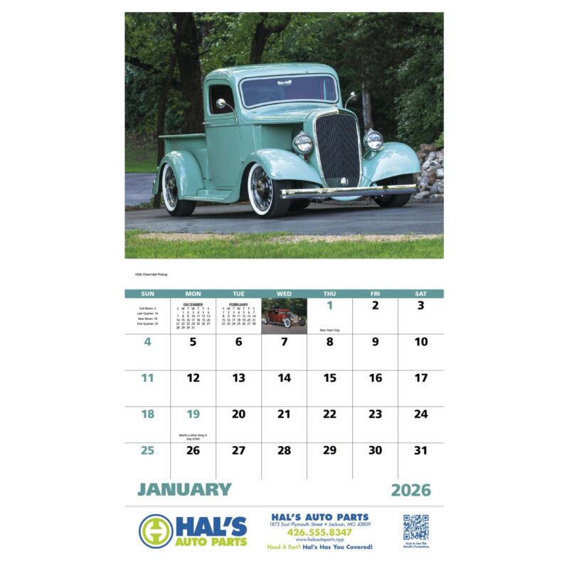 Good Value™ Street Rods - Stapled Calendar - 3