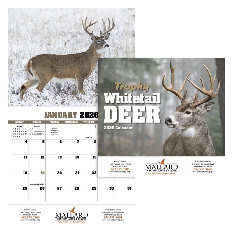 HotLine® Products Trophy Whitetail Deer Appointment Calendar - Stapled - 1