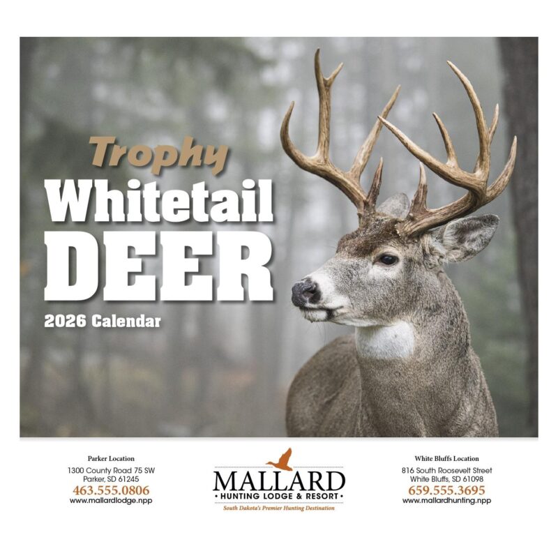 HotLine® Products Trophy Whitetail Deer Appointment Calendar - Stapled - 2
