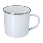 11.8 oz. Enamel Mug with Stainless Steel Rim with Steel Coating - 2