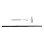 Collapsible Straw Stainless Steel Kit With Brush Cleaner - 1