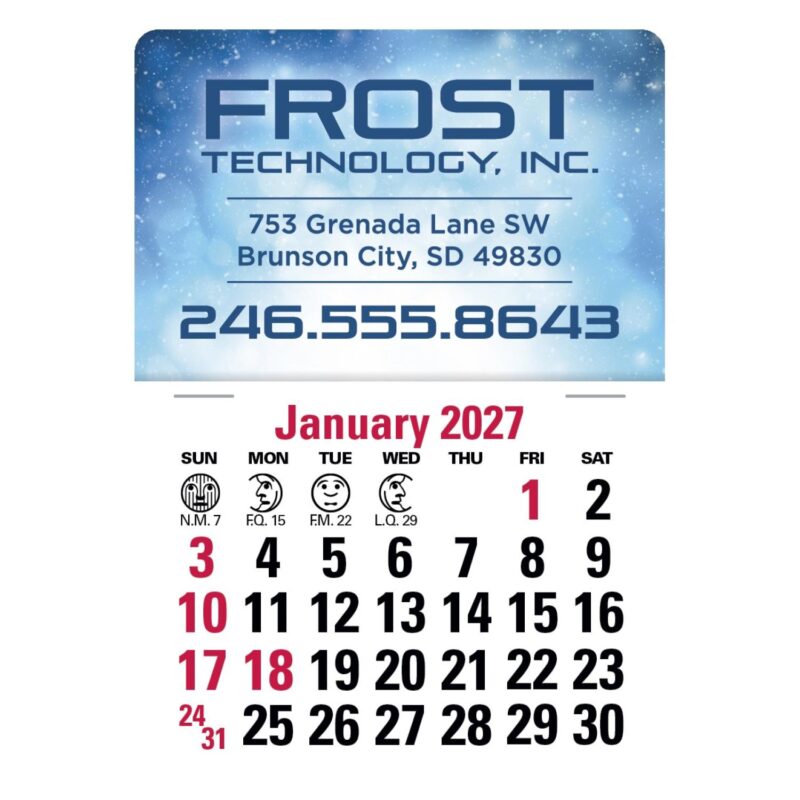 Triumph® Calendars Press-N-Stick Full-Color Header Standard Calendar - 2
